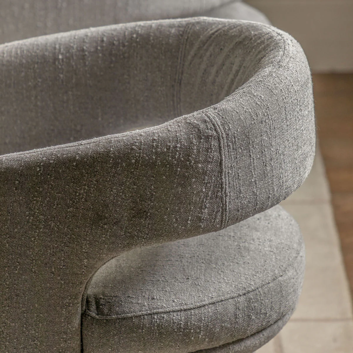 Gallery Direct Sloane Dining Chair Grey Boucle 640x600x760mm - Image 8