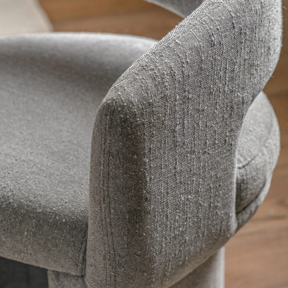 Gallery Direct Sloane Dining Chair Grey Boucle 640x600x760mm - Image 9