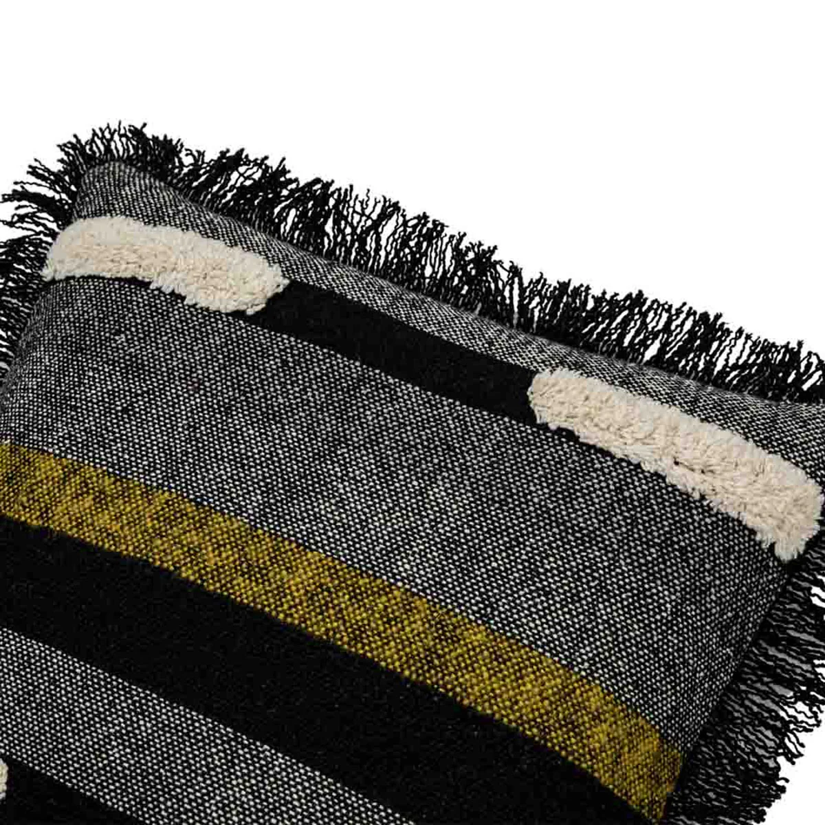 Gallery Direct Tufted Blocks Cushion with Fringe - Image 4