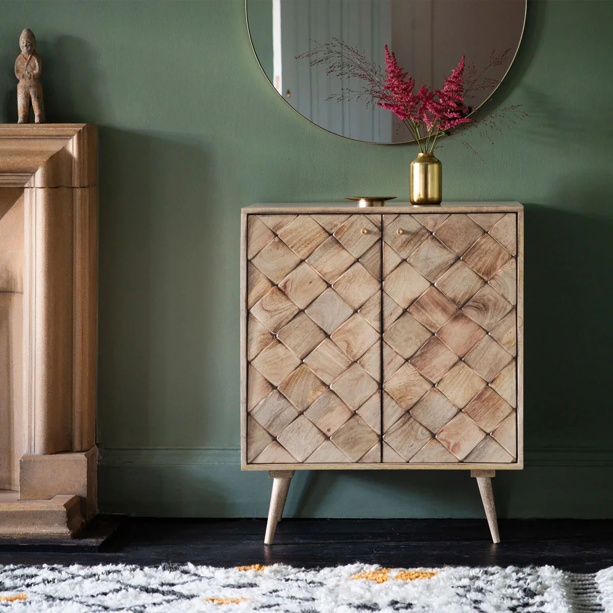 Gallery Direct Tuscany 2 Door Sideboard Burnt Wax 750x450x890mm - Image 3