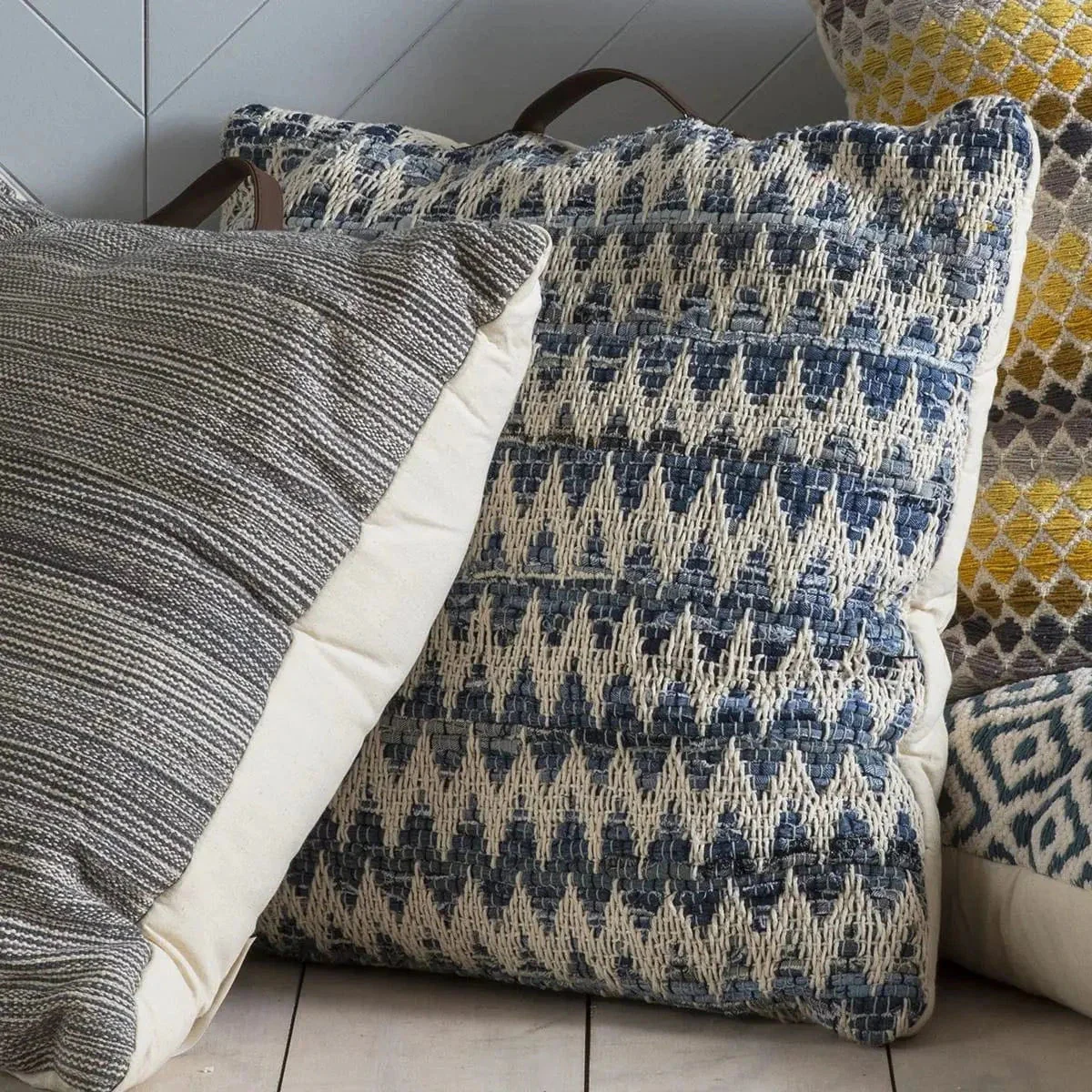Gallery Direct Varberg Floor Cushion Blue - Image 2