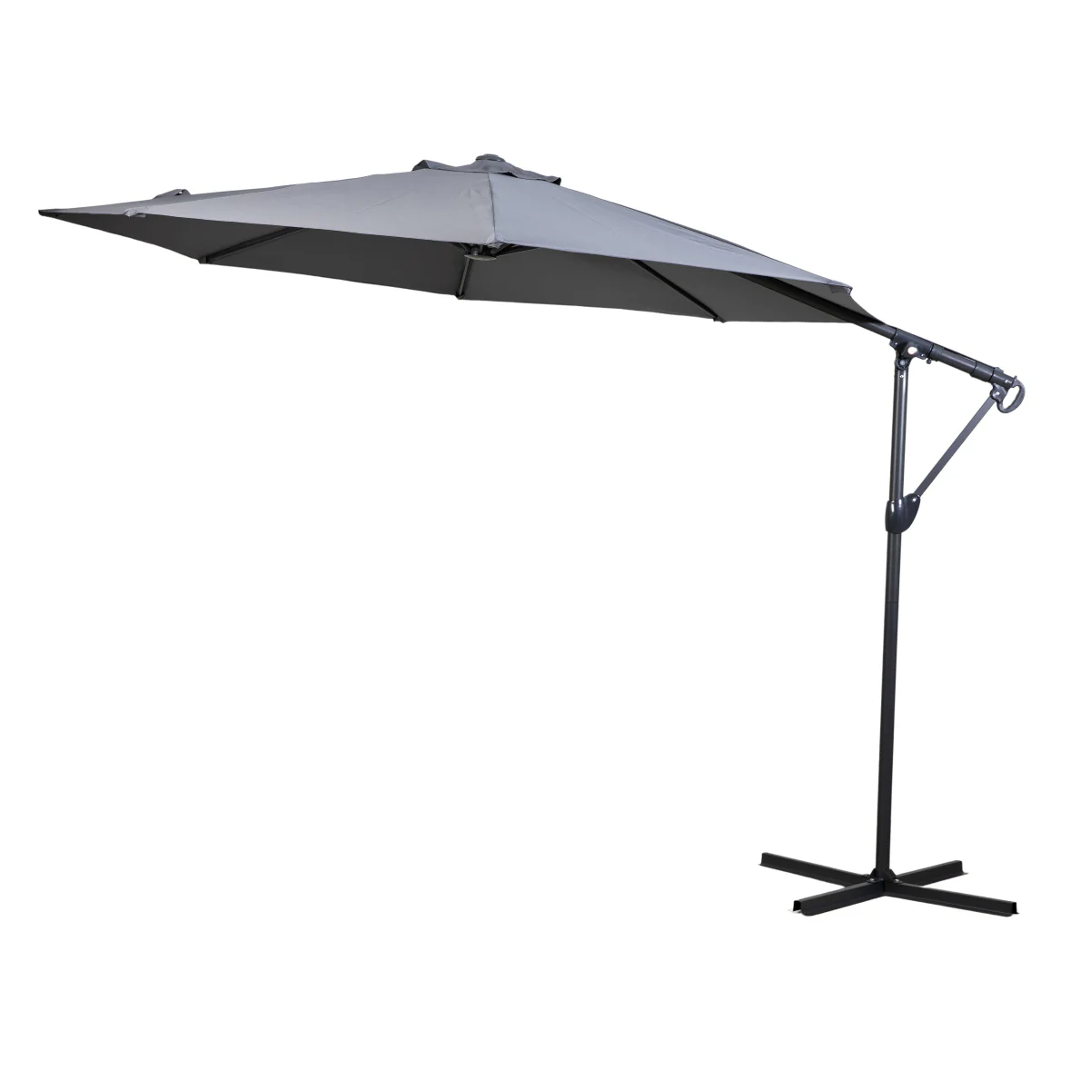 Gallery Direct Vazzano 3m Cantilever Parasol Grey
