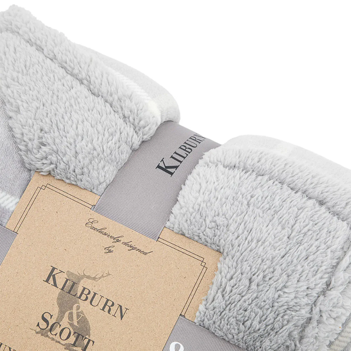 Gallery Direct Window Payne Sherpa Throw Grey - Image 3