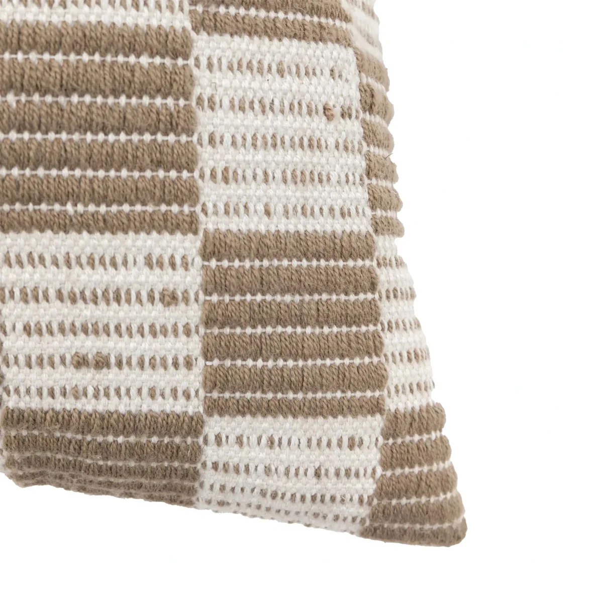Gallery Direct Winster Check Woven Cushion Taupe - Image 3