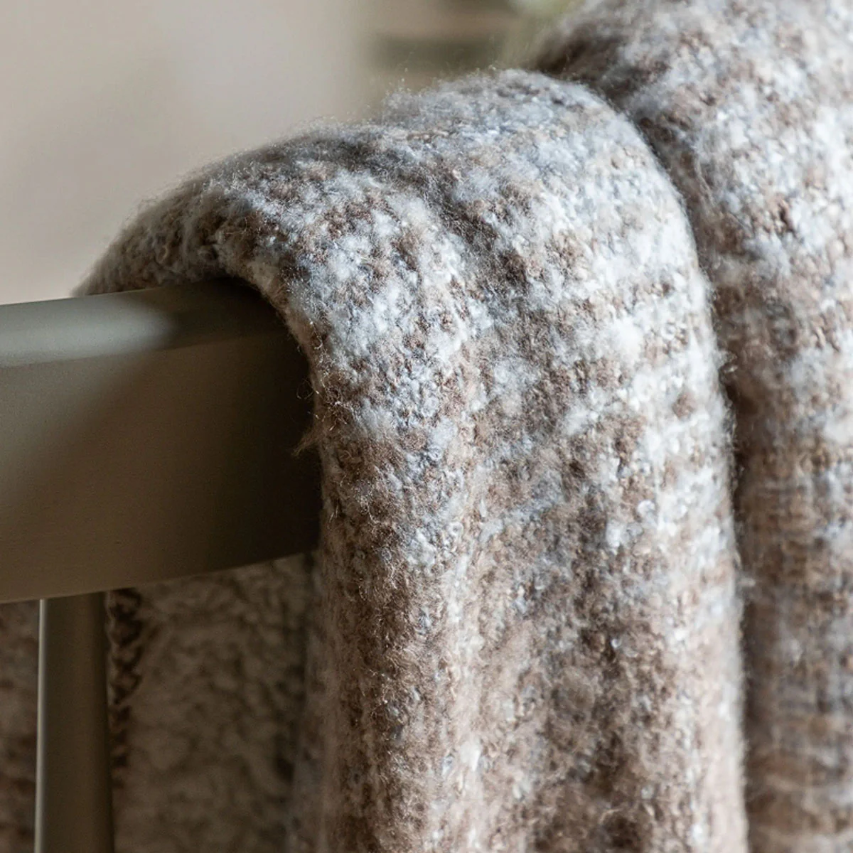 Gallery Direct Woven Natural Faux Mohair Sherpa Throw - Image 5