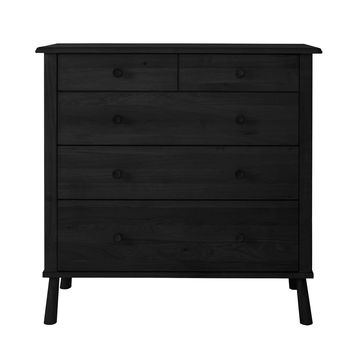 Gallery Direct Wycombe 5 Drawer Chest Black 980x450x954mm