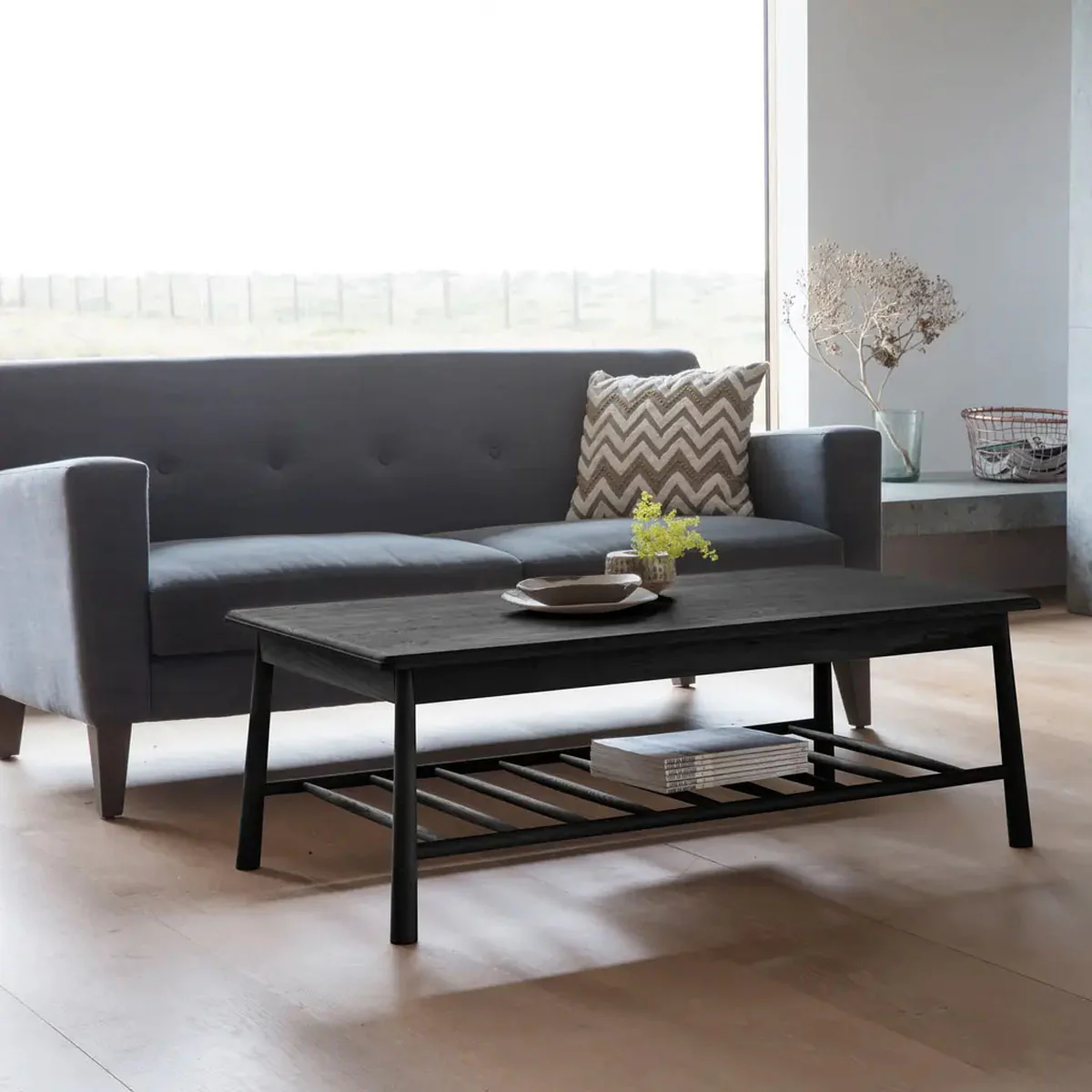 Gallery Direct Wycombe Rect Coffee Table Black 1200x650x425mm - Image 6