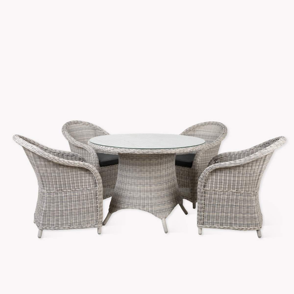 Garden Trading Brayford Round Dining Set Small Light Grey