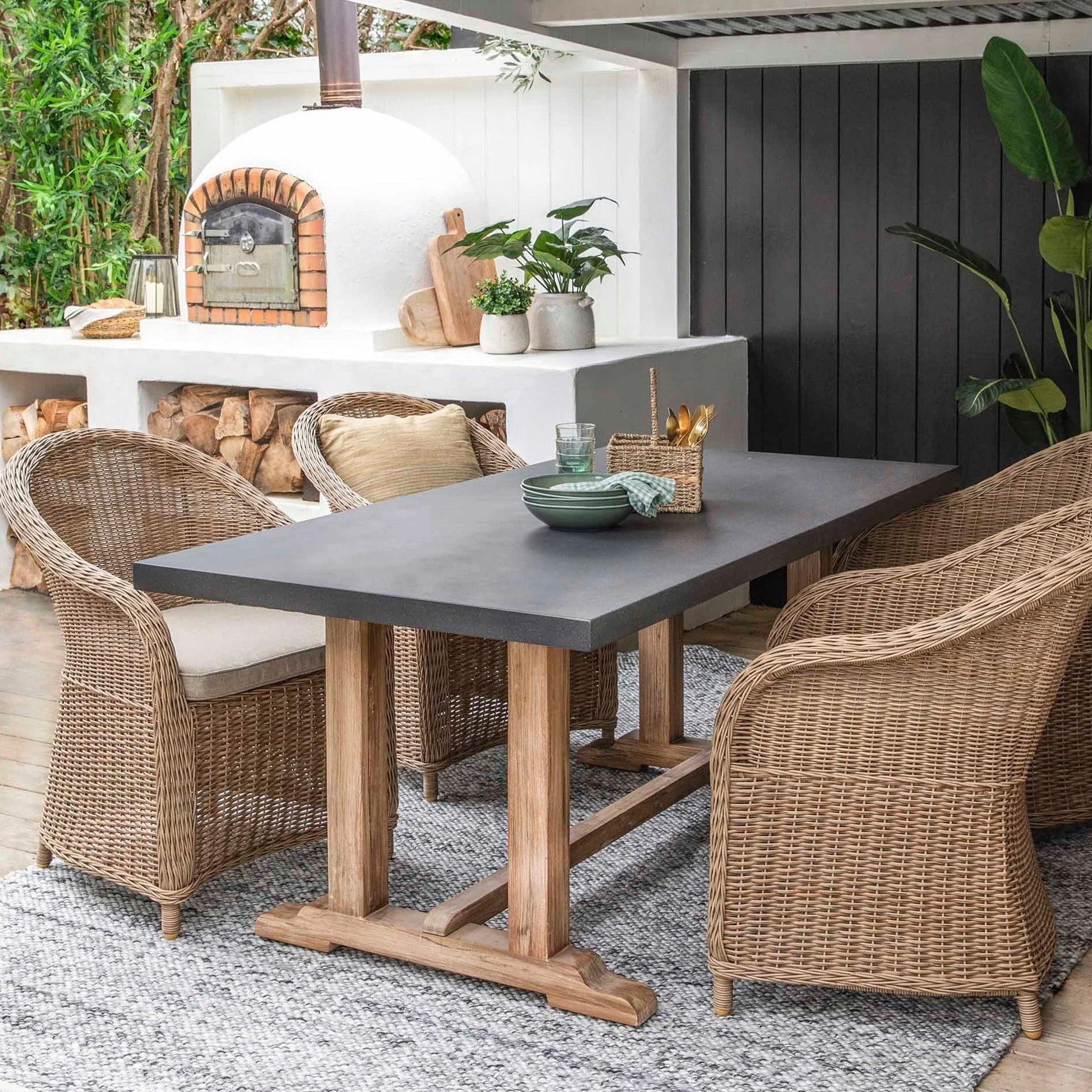 Garden Trading Burcot Dining Table Slate Grey - Image 6