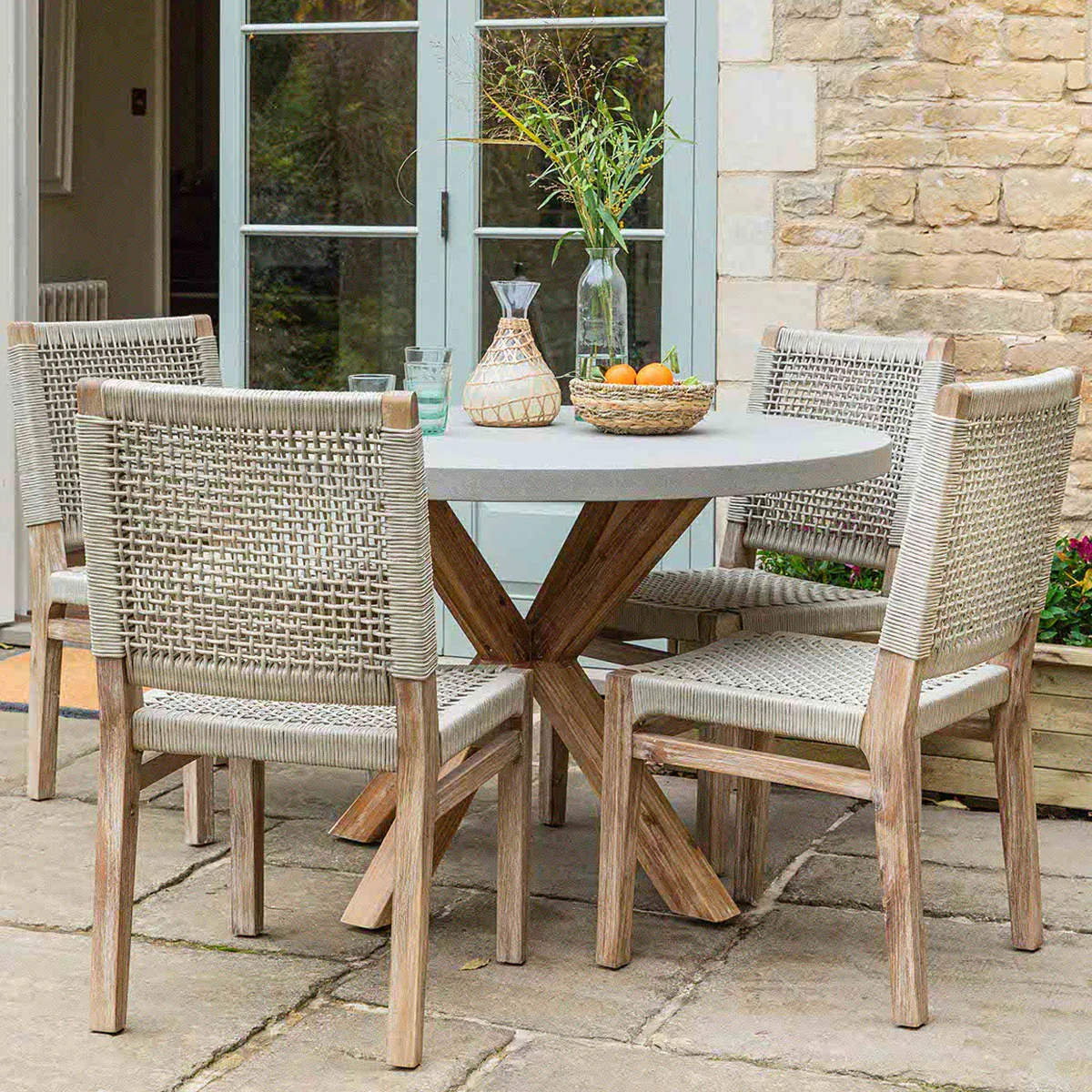 Garden Trading Burford Round Dining Table 120 cm Grey - Image 6