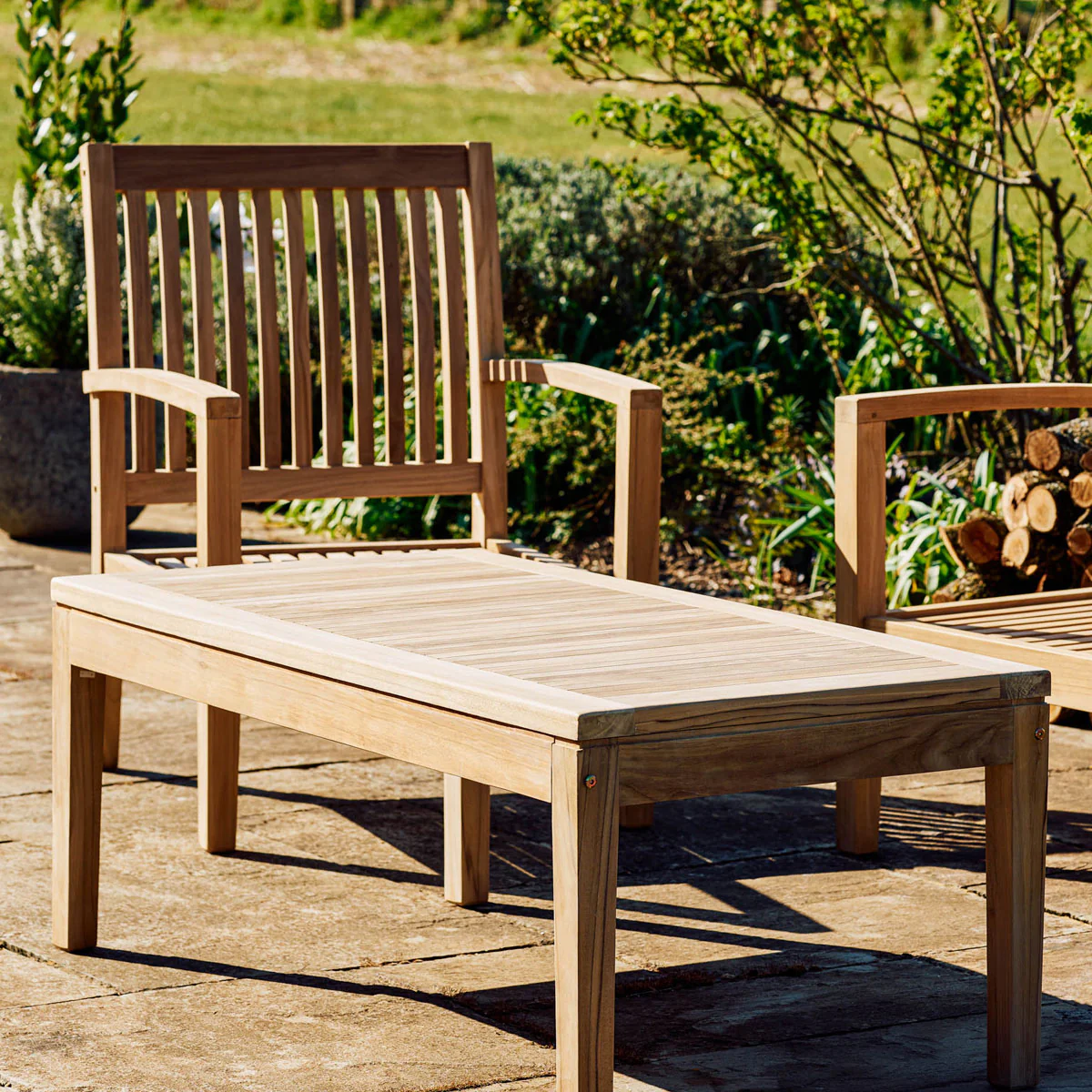 Garden Trading Comfort Teak 4 Seater & Coffee Table Set - Image 11