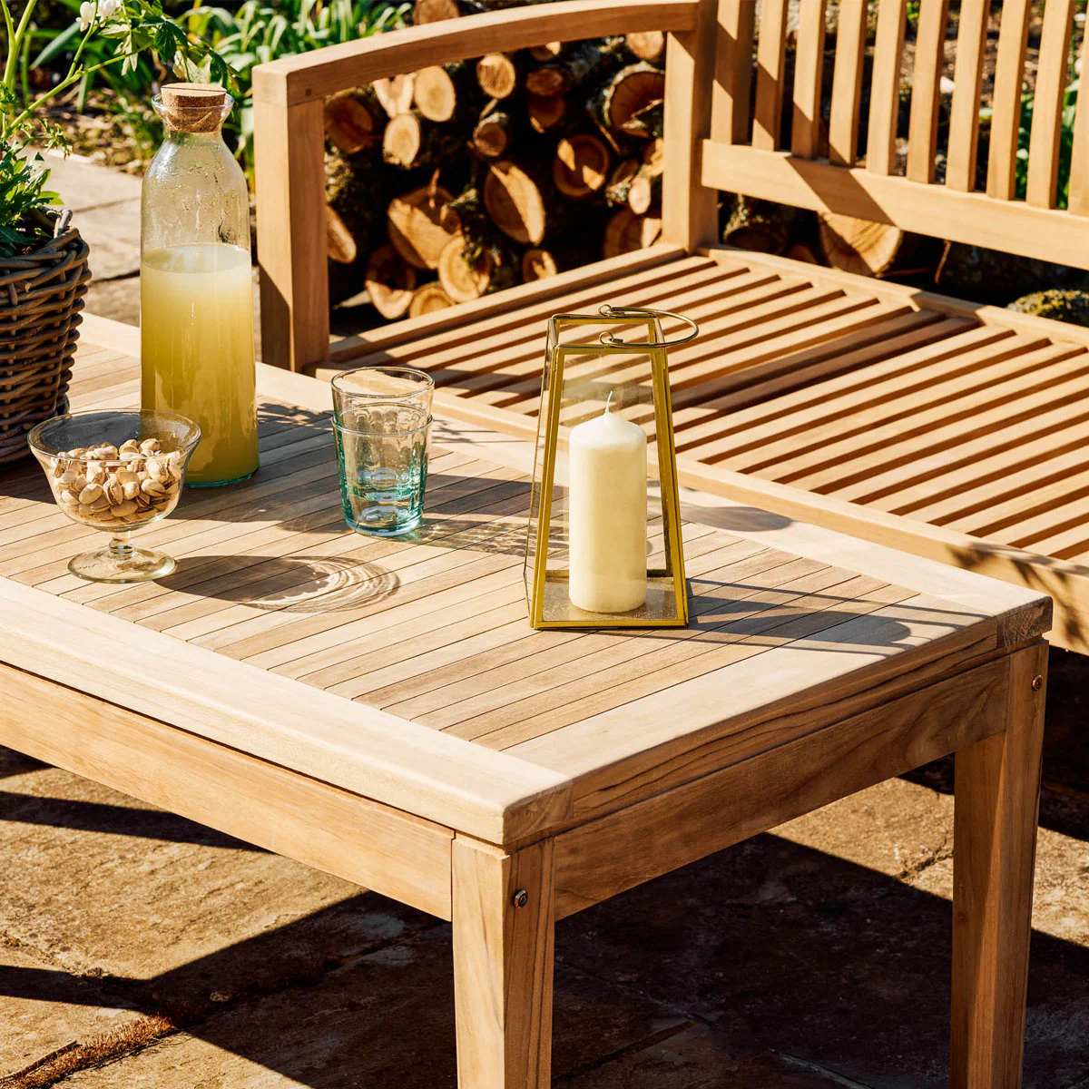 Garden Trading Comfort Teak 4 Seater & Coffee Table Set - Image 3