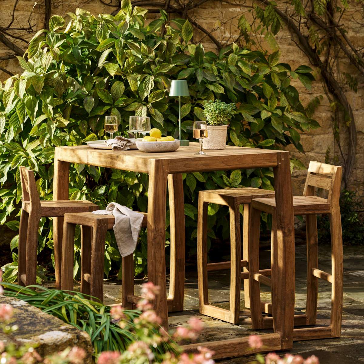 Garden Trading Dashwood Square Bar Table Natural - Image 6