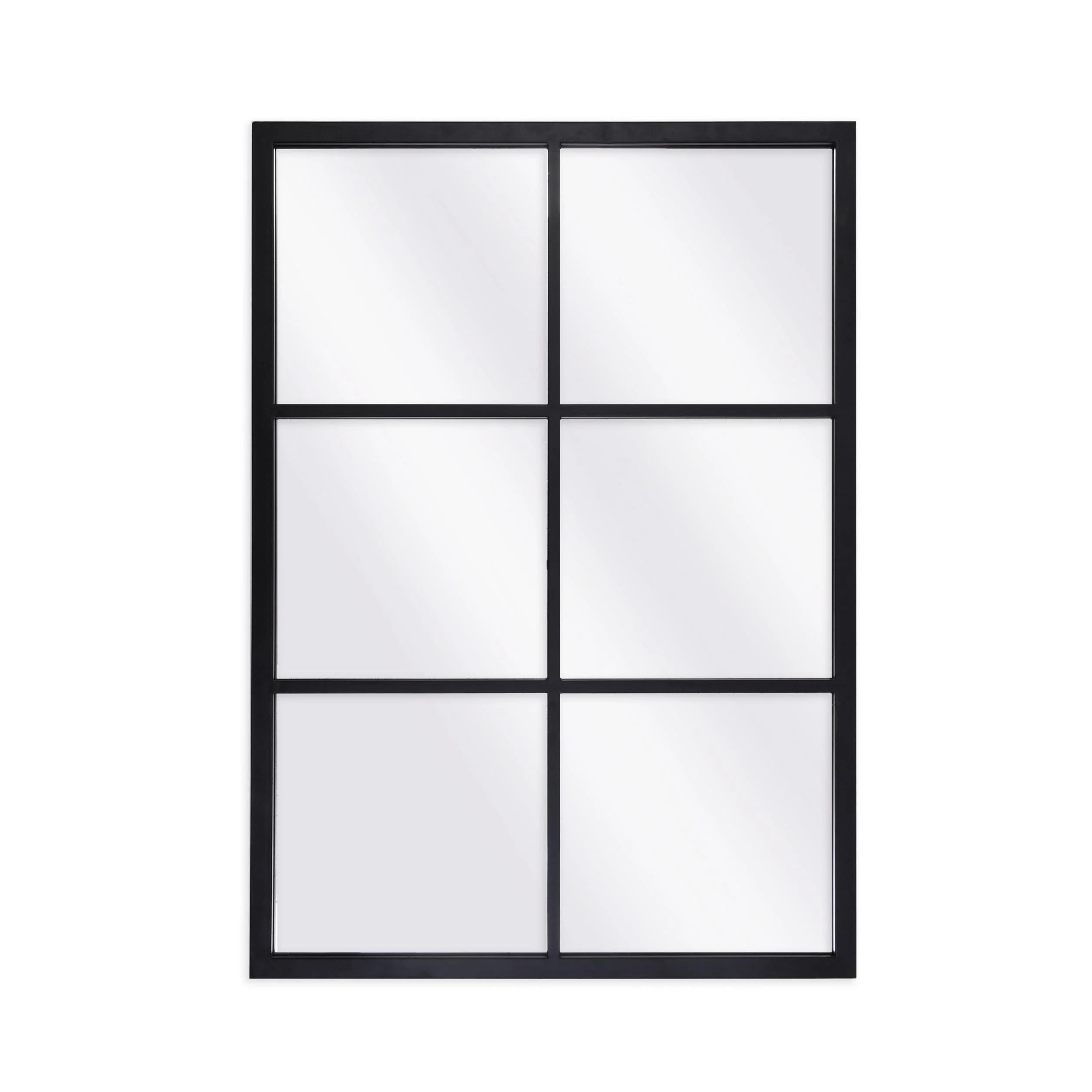Garden Trading Fulbrook Black Rectangular Window Pane Outdoor Mirror
