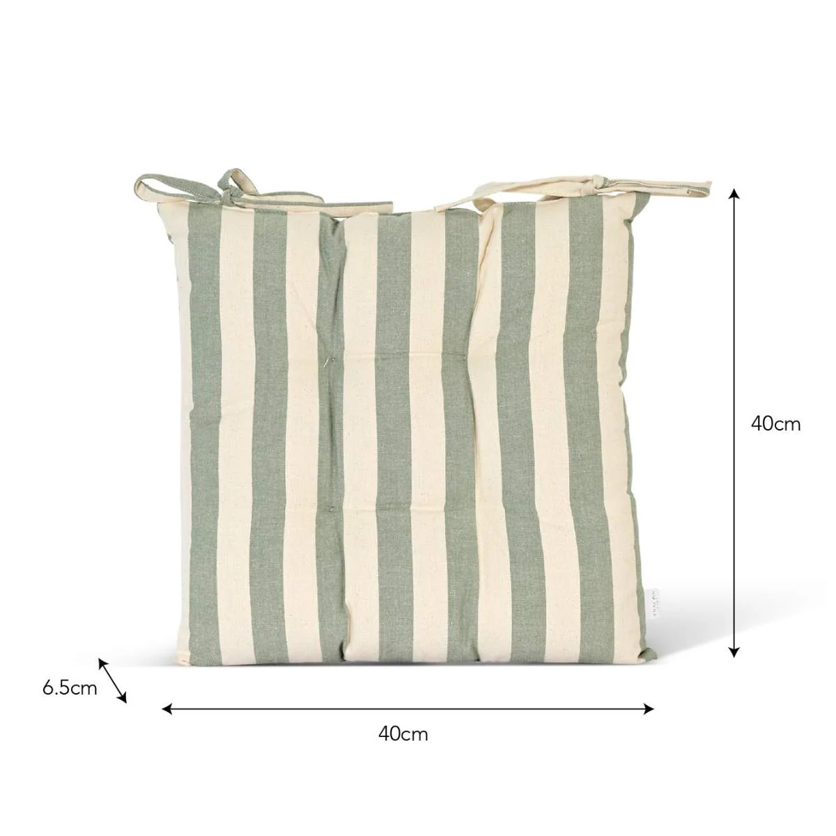 Garden Trading Harlton Wide Stripe Seat Pad Rosemary - Image 2