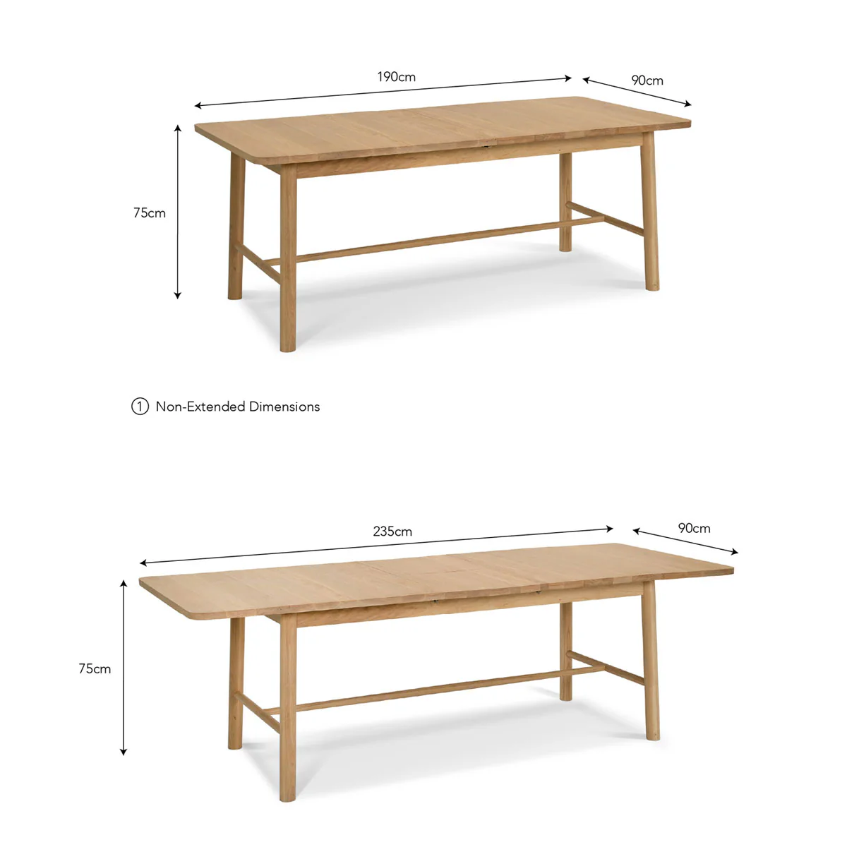 Garden Trading Longworth Extension Dining Table Natural - Image 3