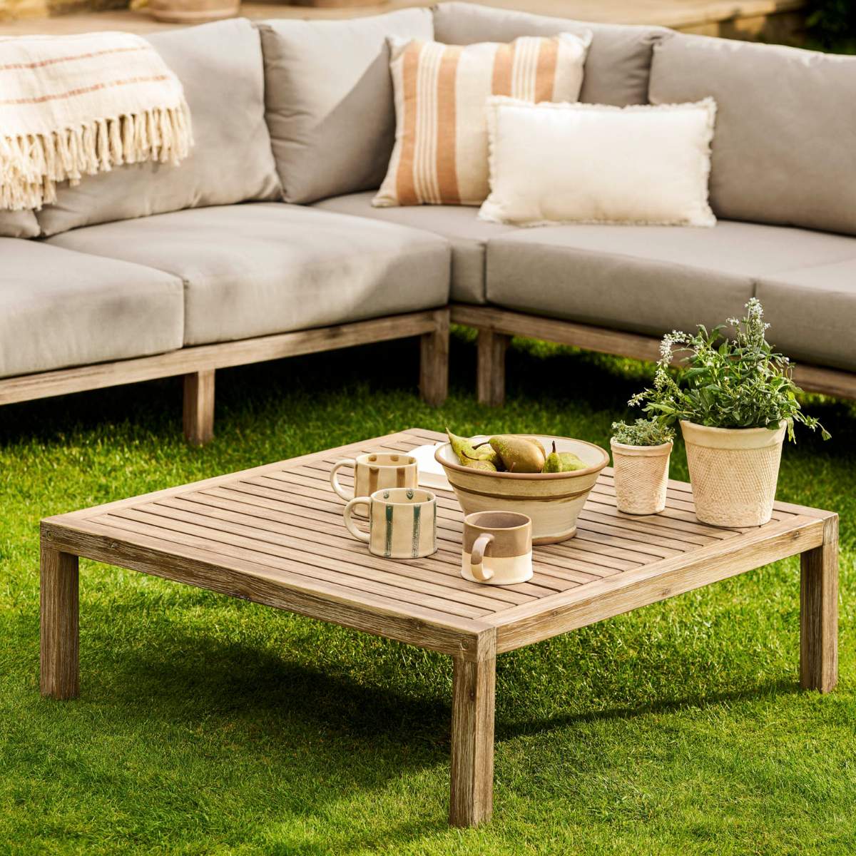 Garden Trading Porthallow Corner Sofa Set Dark Natural - Image 13