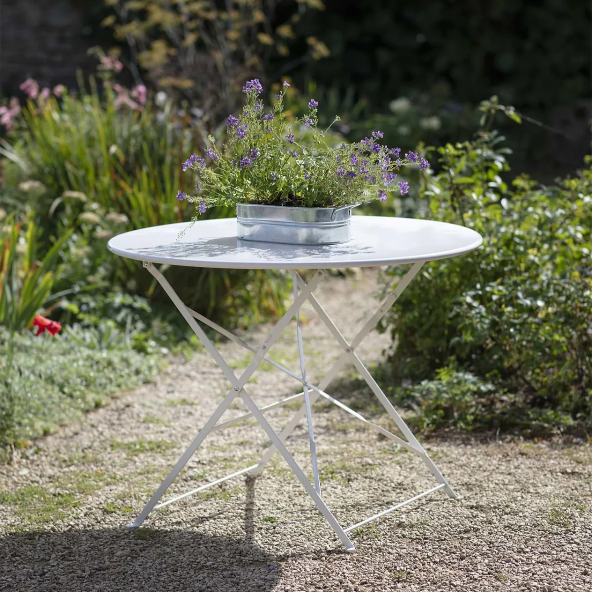 Garden Trading Large Rive Droite Bistro Table In White Chalk - Image 3