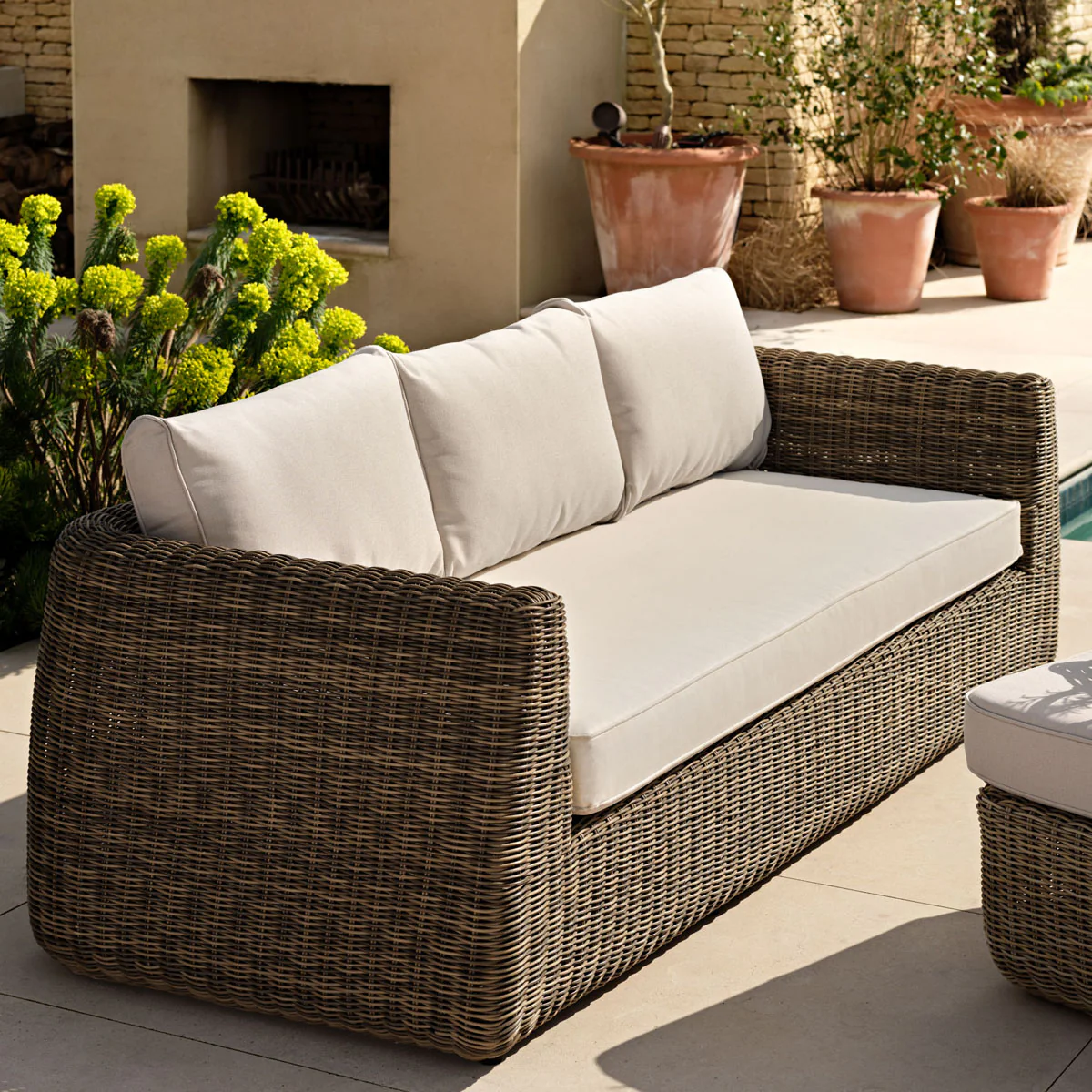 Garden Trading Skala 3 Seater Sofa Dark Rattan - Image 3