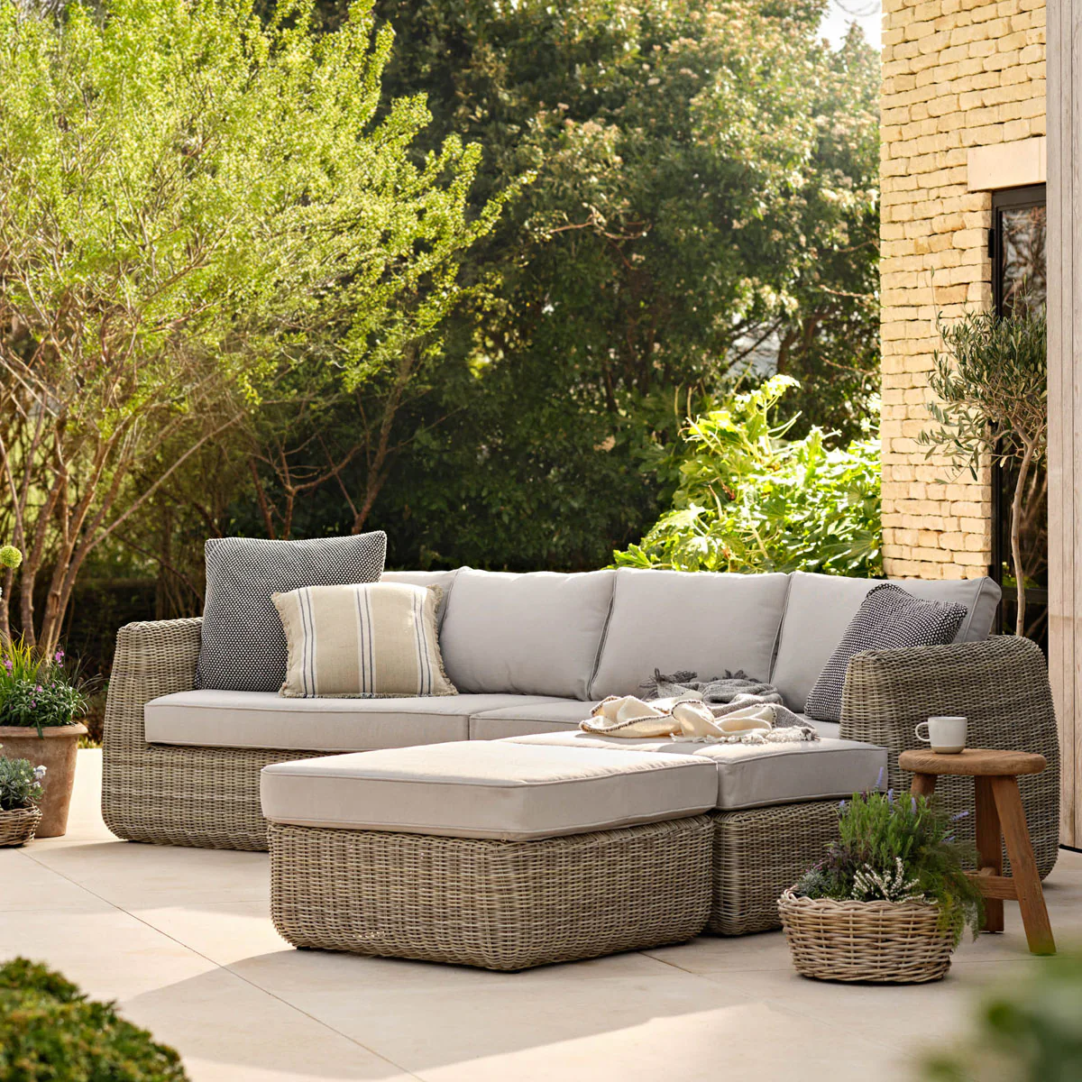 Garden Trading Skala Corner Sofa Set Light Rattan - Image 8