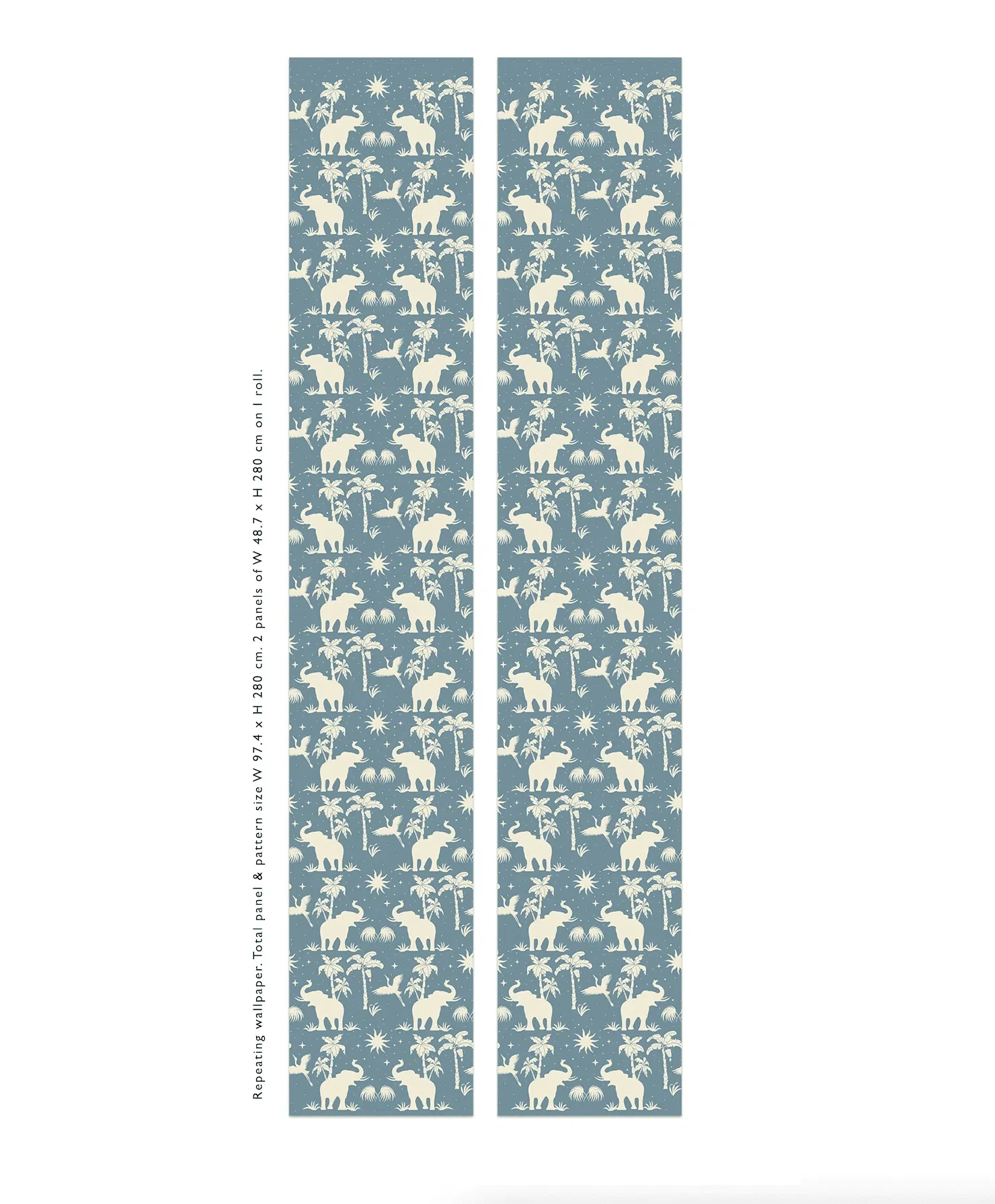 Creative Lab Amsterdam Generous Jungle Blue Repetitive Wallpaper - Image 3