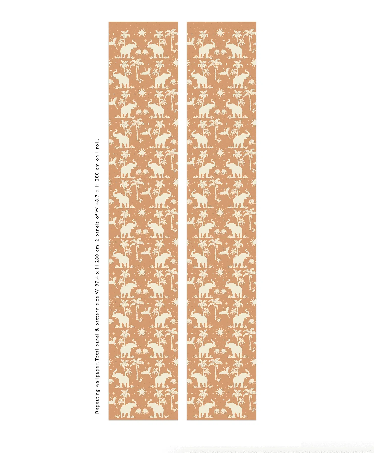 Creative Lab Amsterdam Generous Jungle Dusty Orange Repetitive Wallpaper - Image 3