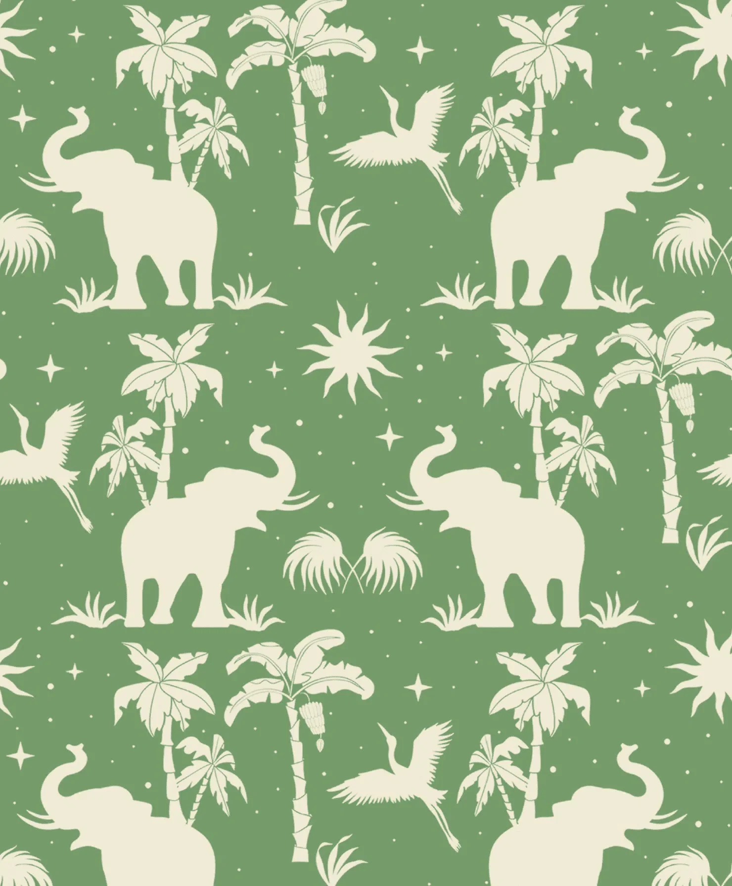 Creative Lab Amsterdam Generous Jungle Green Repetitive Wallpaper