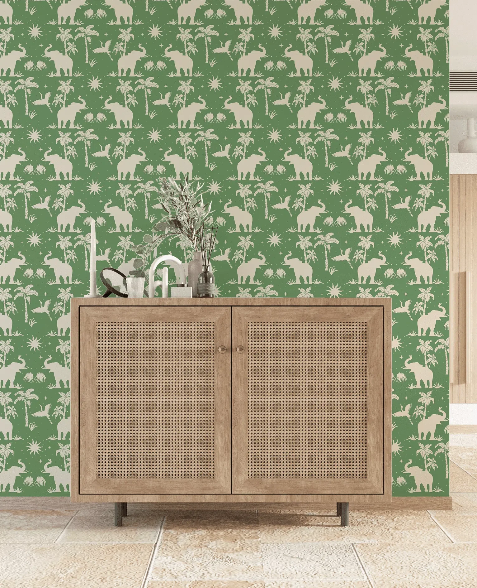 Creative Lab Amsterdam Generous Jungle Green Repetitive Wallpaper - Image 2