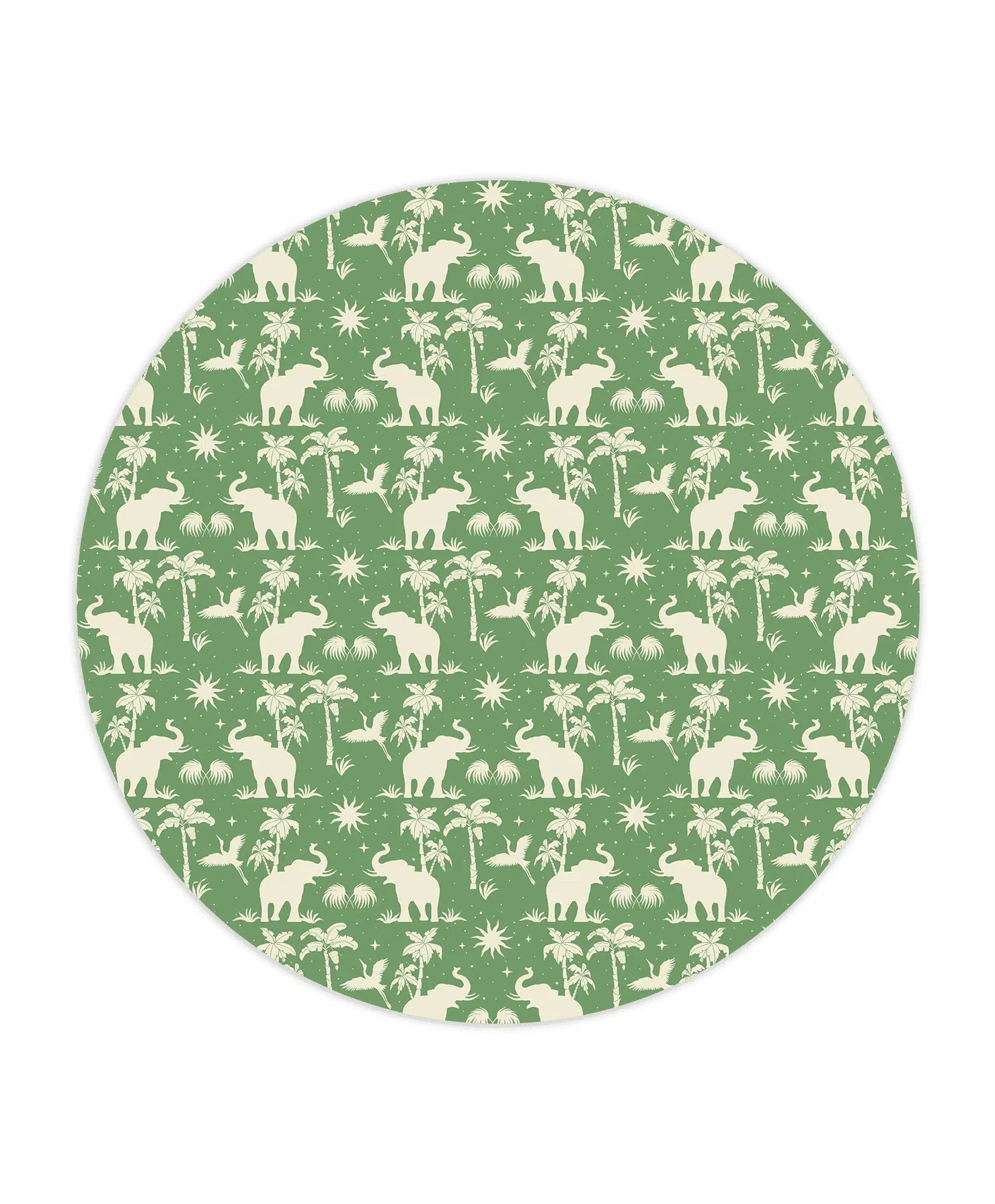 Creative Lab Amsterdam Generous Jungle Green Wallpaper Circle Mural