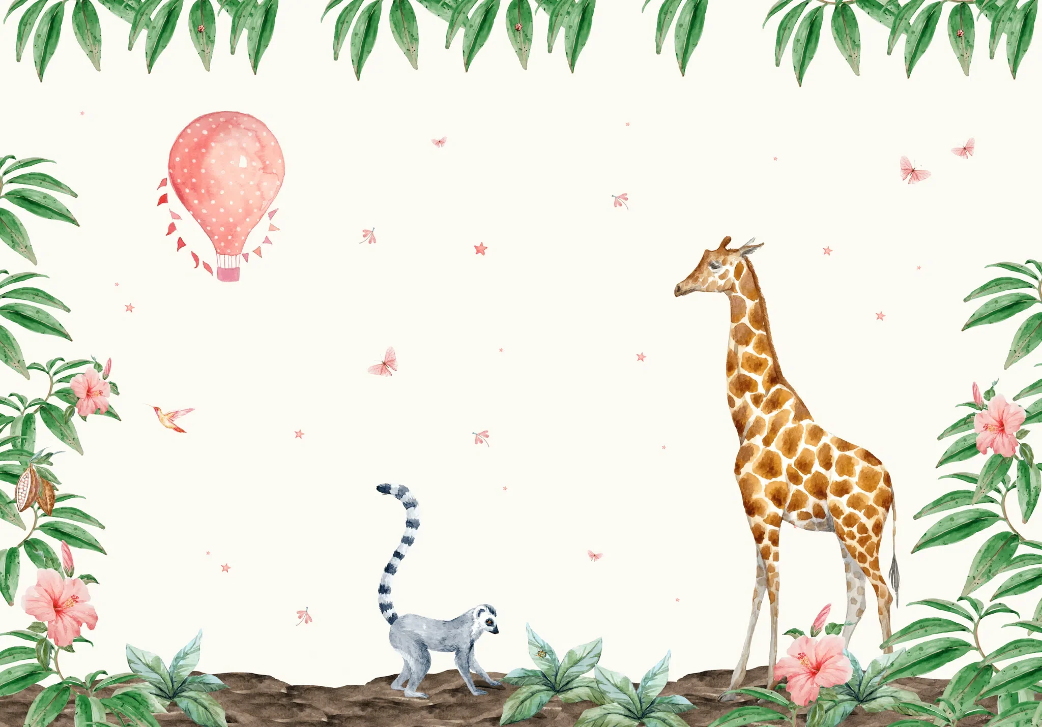 Creative Lab Amsterdam Giraffe Wallpaper Mural - Image 3