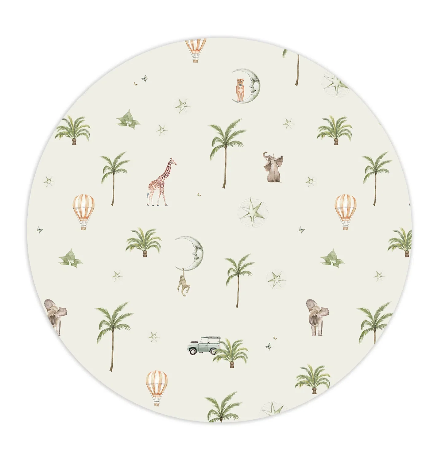 Creative Lab Amsterdam Go Go Safari Wallpaper Circle Mural - Image 3