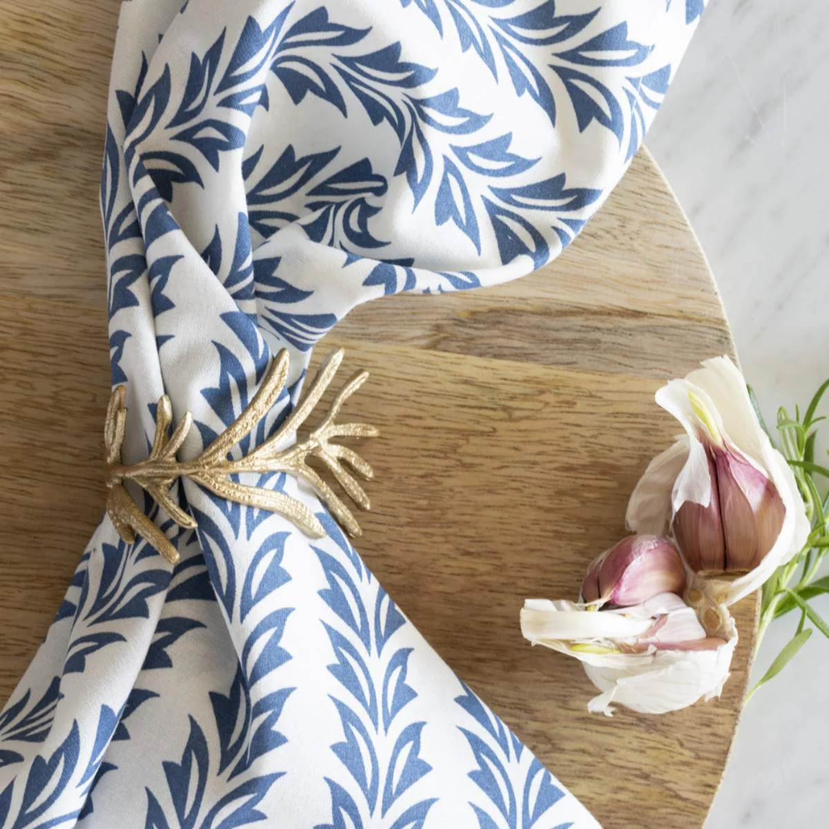 Grand Illusions 100% Cotton Napkin Vallarta Blue - Image 3