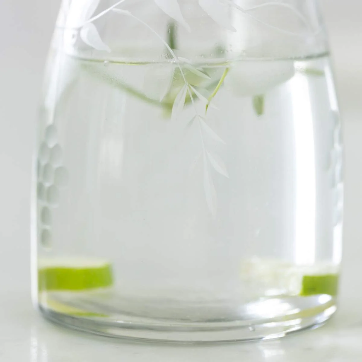 Grand Illusions Carafe Rambling Vine Etched - Image 2