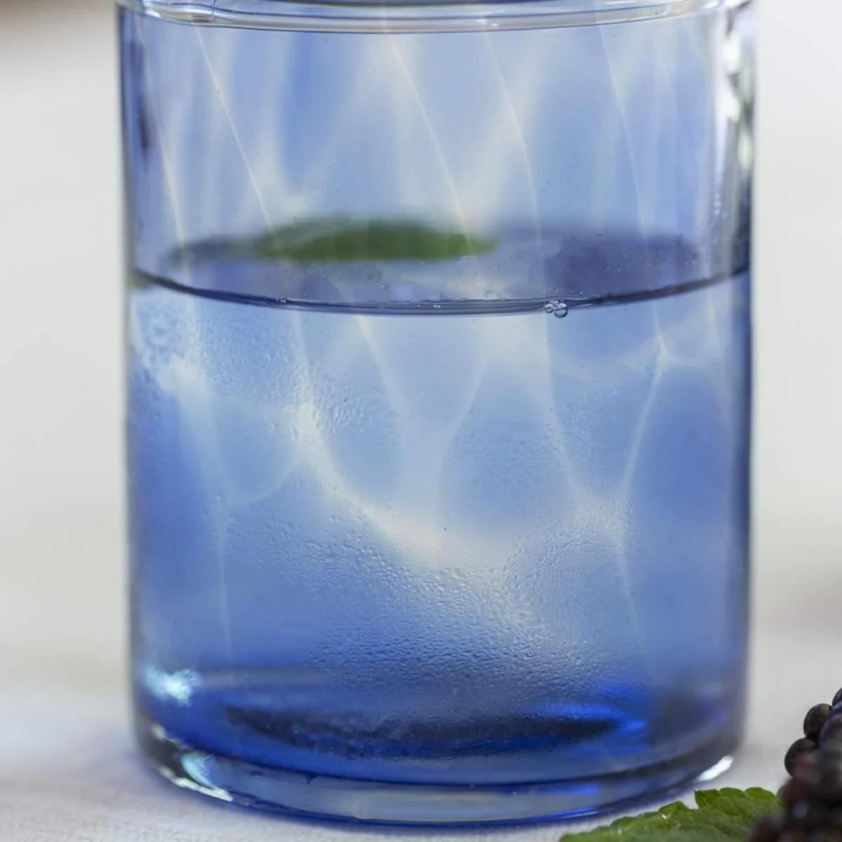 Grand Illusions Drinking Glass Leopard Blue - Image 2