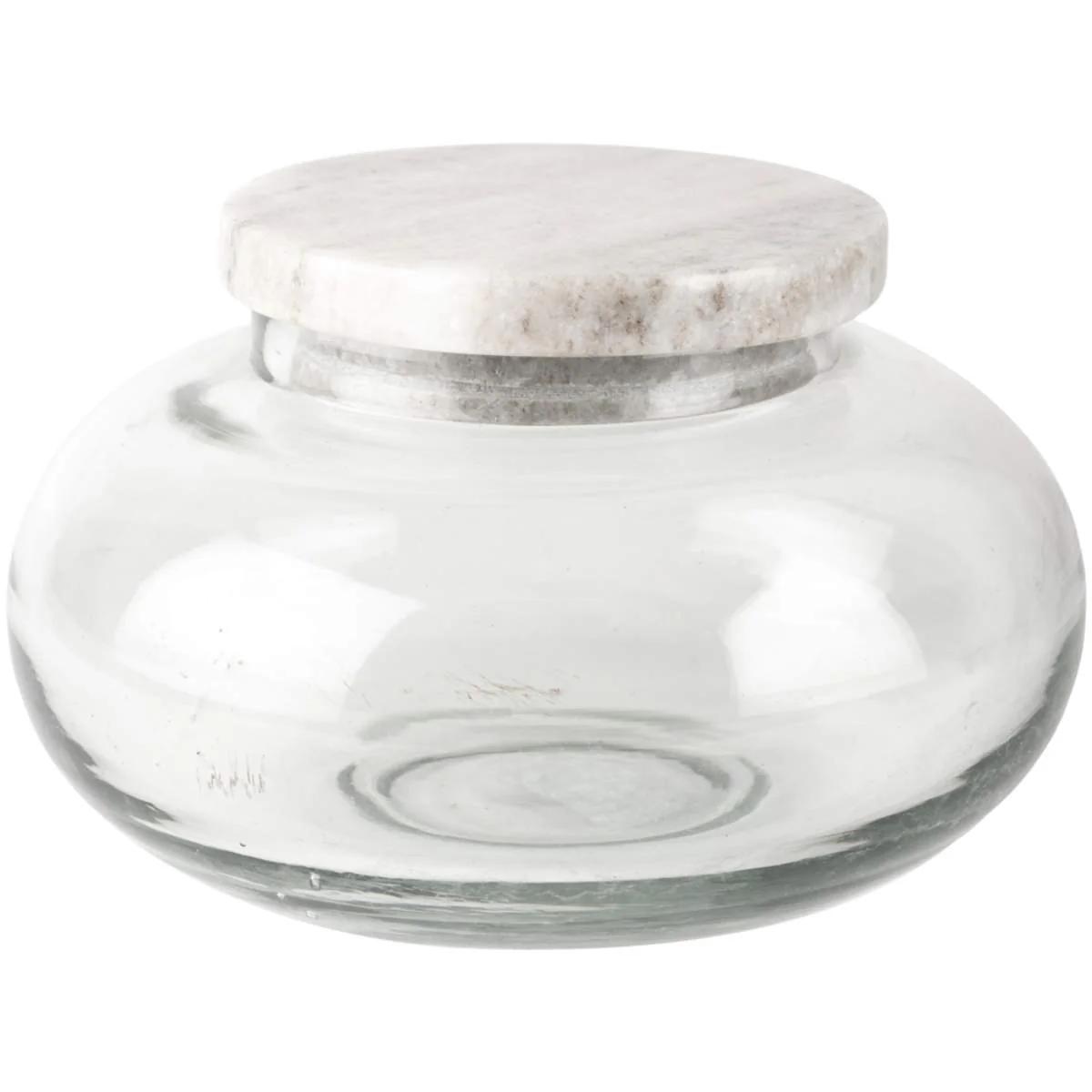 Grand Illusions Glass Jar with Marble Lid