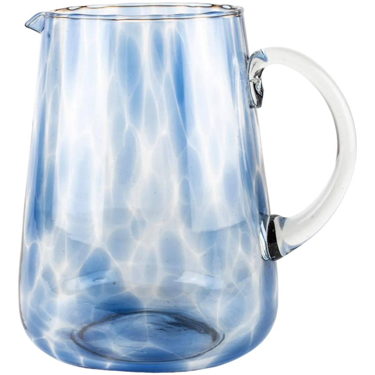 Grand Illusions Glass Jug Leopard Blue