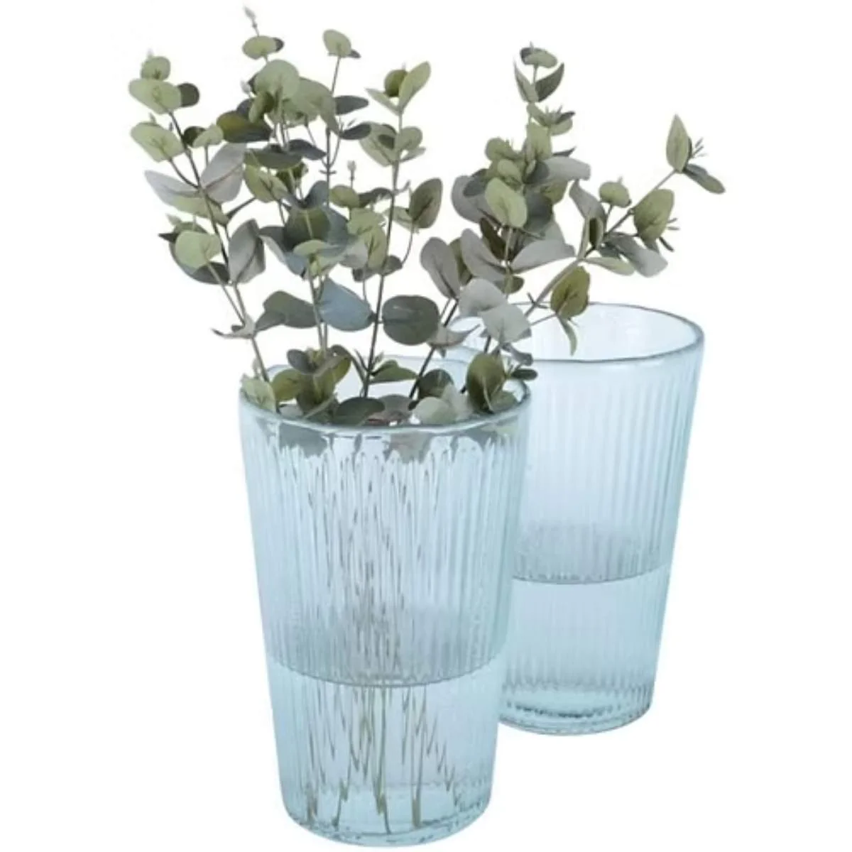 Grand Illusions Ribbed Vase in Artisan Glass