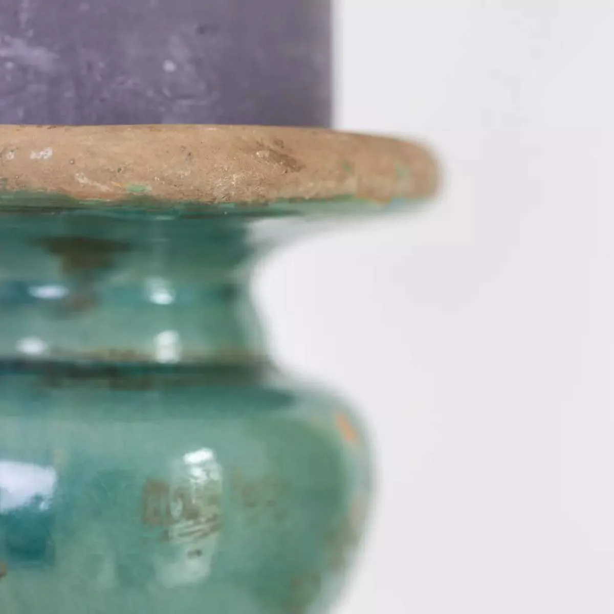 Grand Illusions Thasos Pillar Candle Holder Turquoise - Image 3