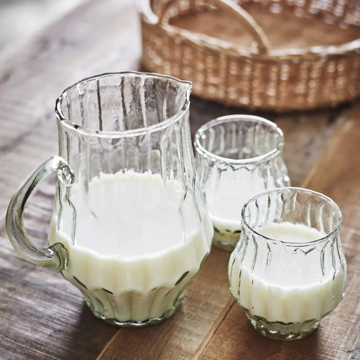 Greige Glass Jug Art Deco - Image 2