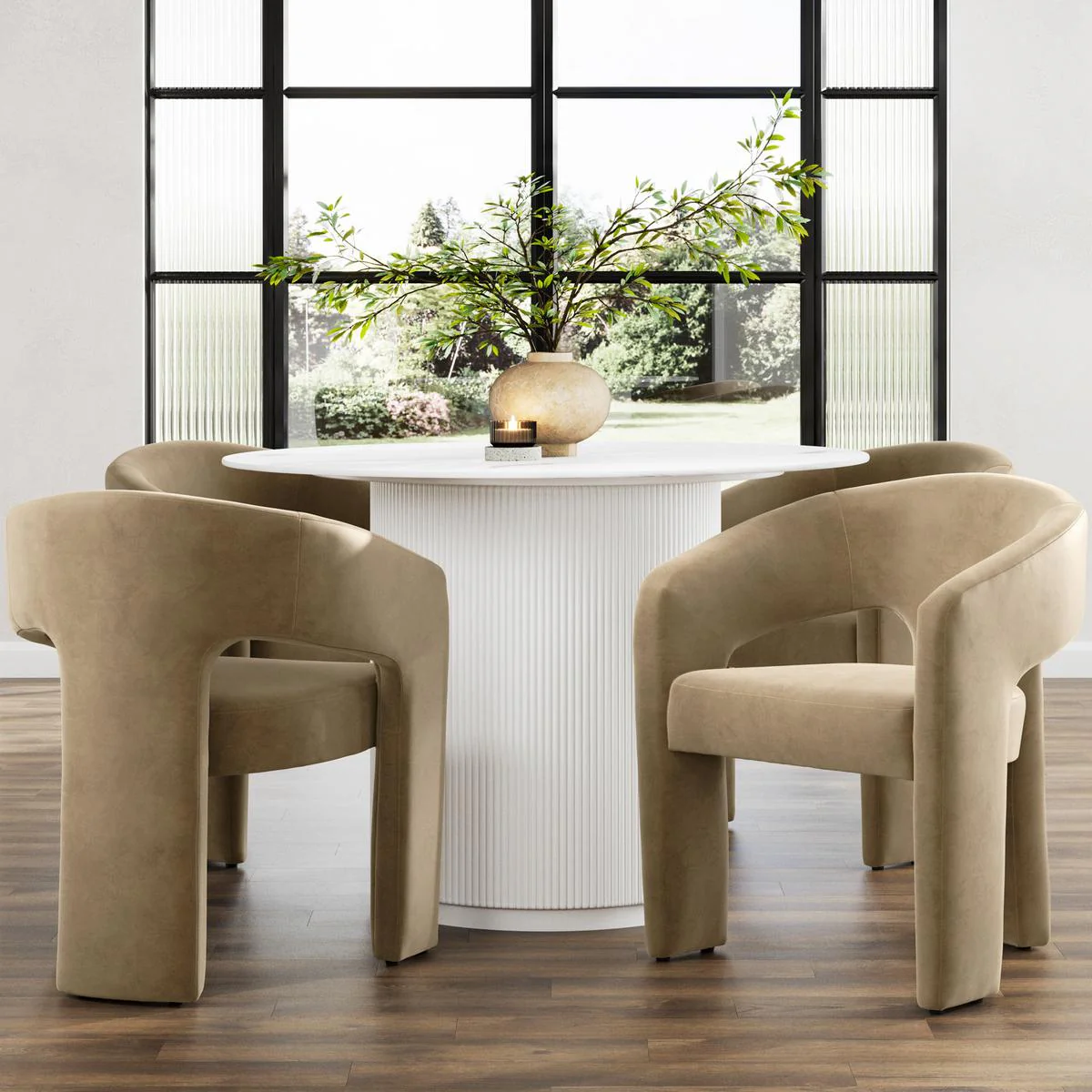 HO+ME Alba Dining Chair In Mole - Image 6