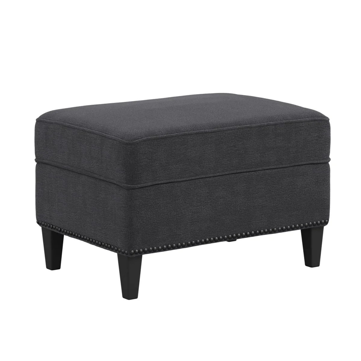 HO+ME Atticus Footstool In Anthracite Grey
