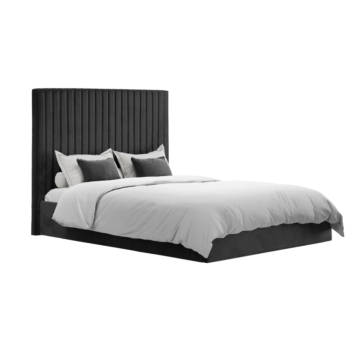 HO+ME Berkeley Tall Ottoman King Size Bed In Black - Image 2