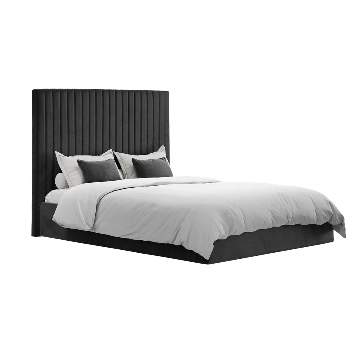 HO+ME Berkeley Tall Ottoman Super King Size Bed In Black - Image 2