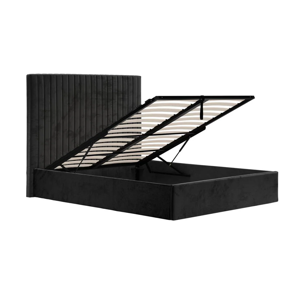 HO+ME Berkeley Tall Ottoman Super King Size Bed In Black - Image 4