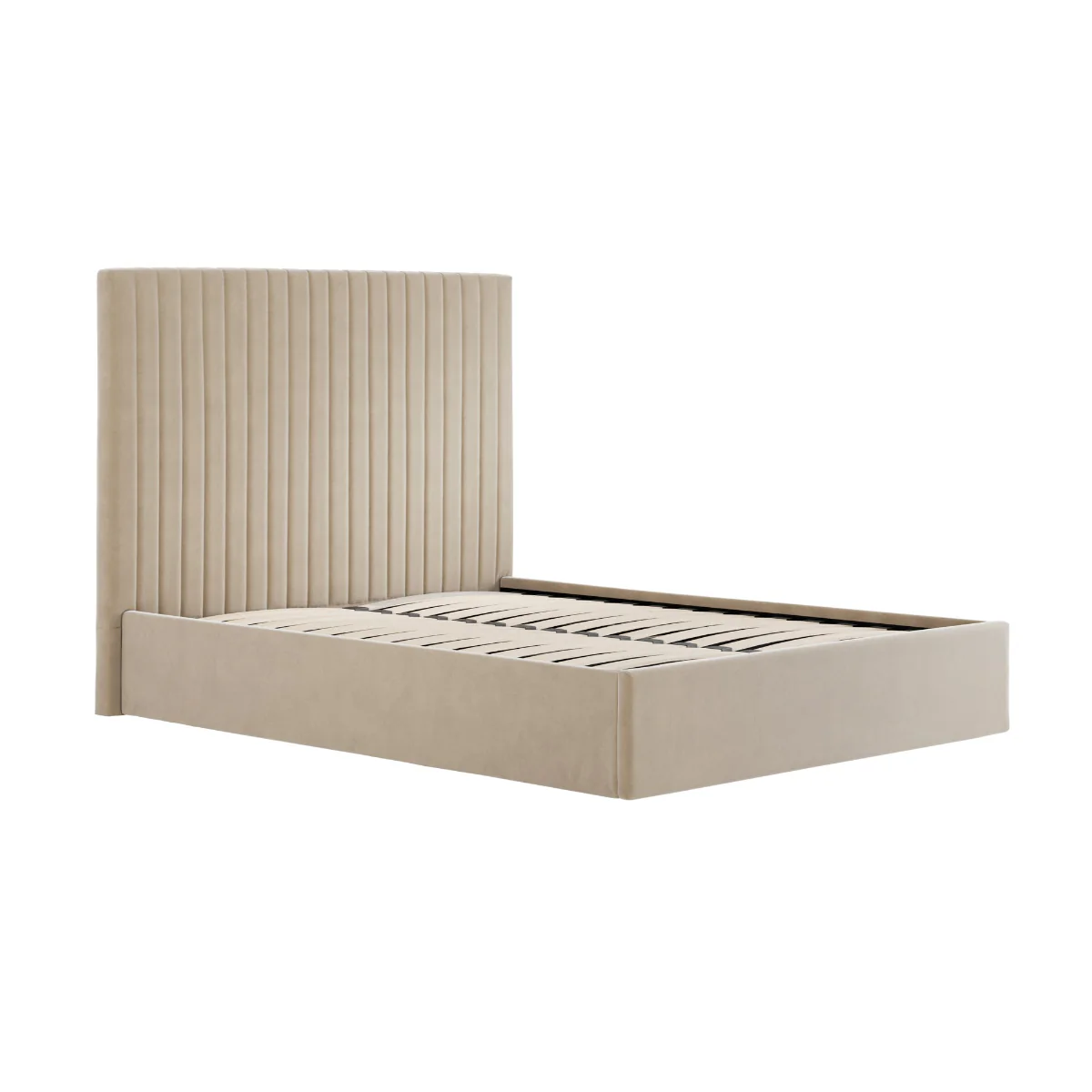 HO+ME Berkeley Tall Ottoman Double Bed In Beige - Image 3