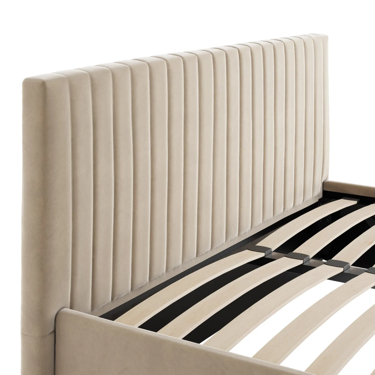HO+ME Berkeley Tall Ottoman Super King Size Bed In Beige - Image 5