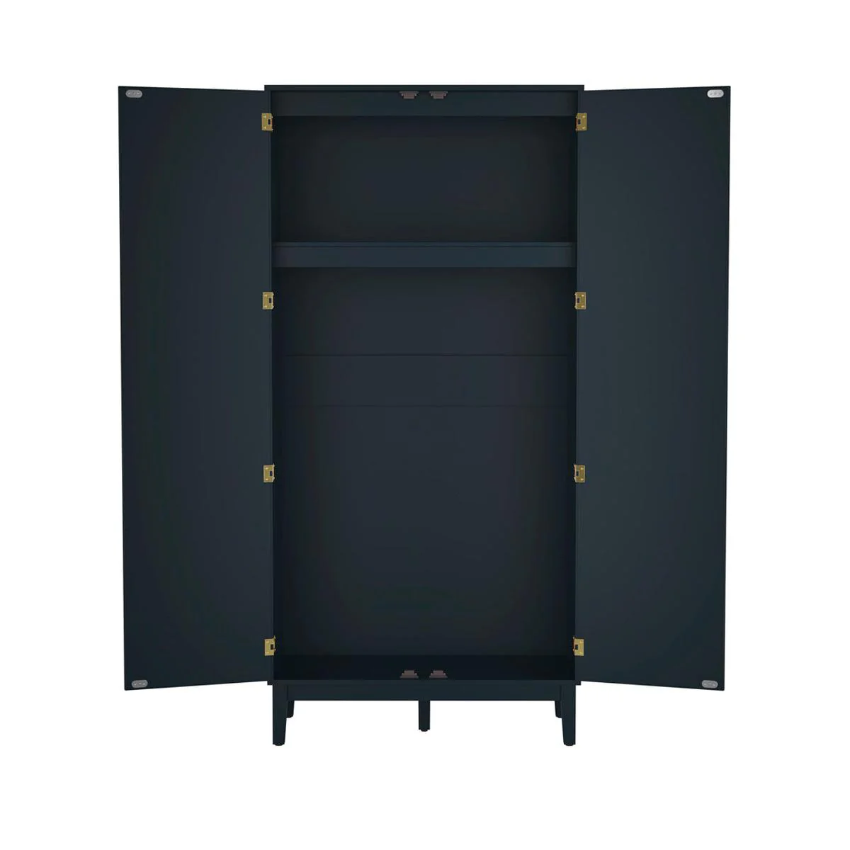 HO+ME Bordeaux 2 Door Wardrobe In Blue - Image 2