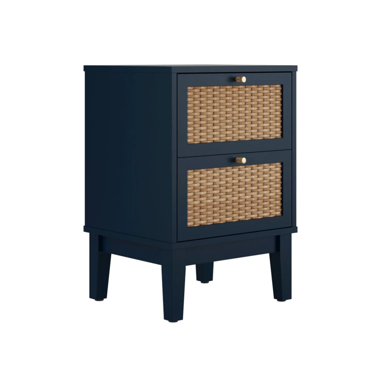 HO+ME Bordeaux Bedside Table In Blue - Image 2