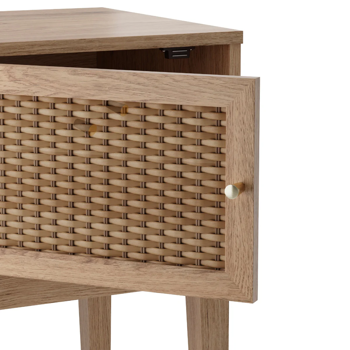 HO+ME Bordeaux Bedside Table In Oak - Image 5