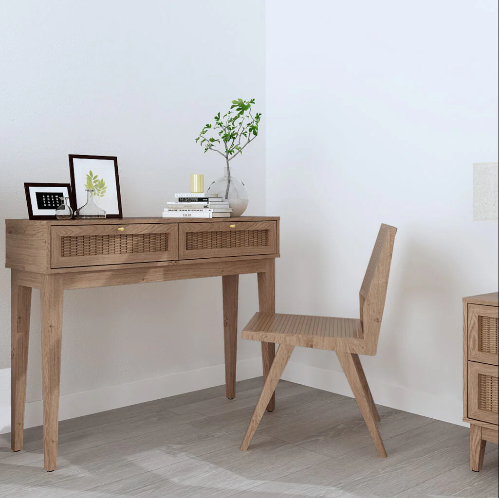 HO+ME Bordeaux Bedside Table In Oak - Image 6